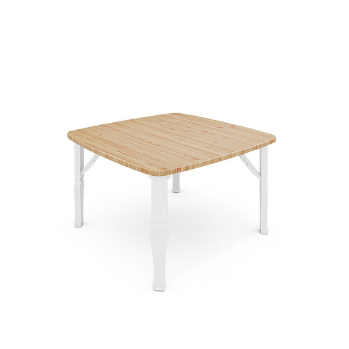 Living And Home Square 60cm Wooden Folding Coffee Table Natural 1