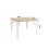 Living And Home Square 60cm Wooden Folding Coffee Table Natural 5
