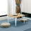 Living And Home Square 60cm Wooden Folding Coffee Table Natural 1