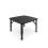 Living And Home Square 60cm Wooden Folding Coffee Table Black 2