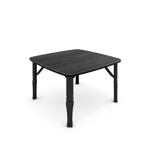 Living And Home Square 60cm Wooden Folding Coffee Table Black 1