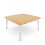 Living And Home Square 80cm Wooden Folding Coffee Table Natural 2