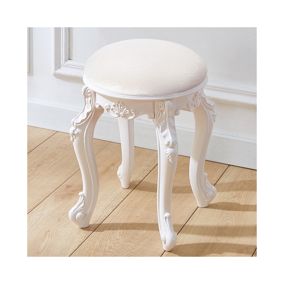 Dressing Table Stool Makeup Bench Round Chair Soft Padded Cushion Vanity Seat