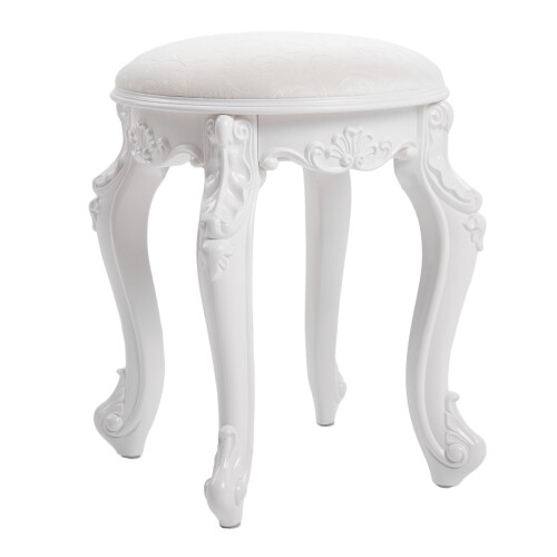 Living And Home Dressing Table Stool Makeup Bench Round Chair Soft Padded Cushion Vanity Seat 2