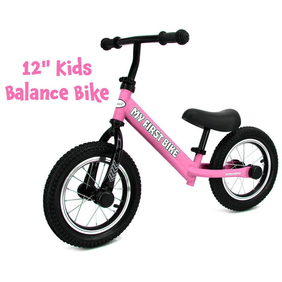 (PINK) 12" Kids Balance Bike Walking Running Training Bicycle For 2-6 Years Children