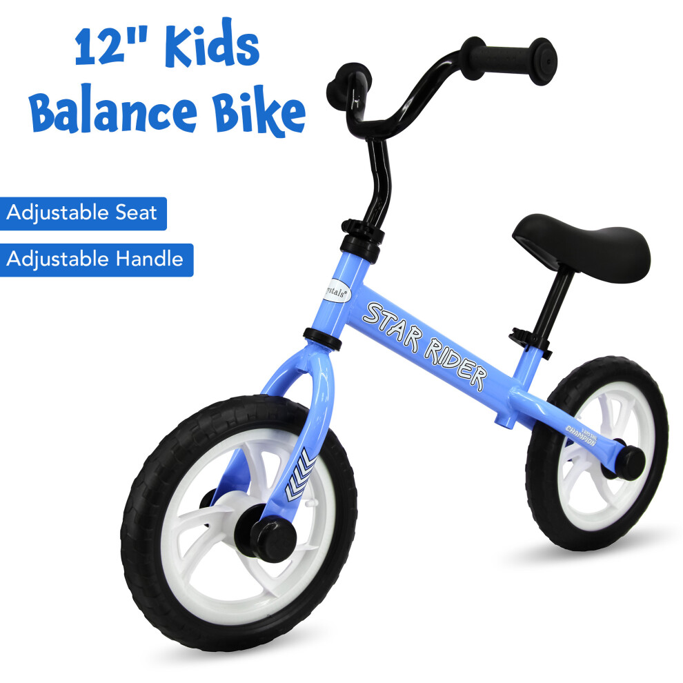 (BLUE) 12" Kids Balance Bike Walking Running Training Bicycle For 2-6 Years Children-image-OPC-PFBSQSW-NEW