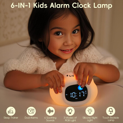 (cloud) Children's wake-up clock, children's bedroom alarm clock 2