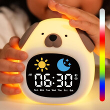(puppy) Children's wake-up clock, children's bedroom alarm clock