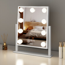 (Neo Hollywood Vanity Touch Mirror with 9 LED Bulbs) Neo Hollywood Vanity Touch Mirror
