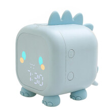 (blue) Kids Alarm Clock Cute Dinosaur Digital Alarm Clock For Kids Bedside Clock Children Sleep Trainier Wake Up Night Light Gifts