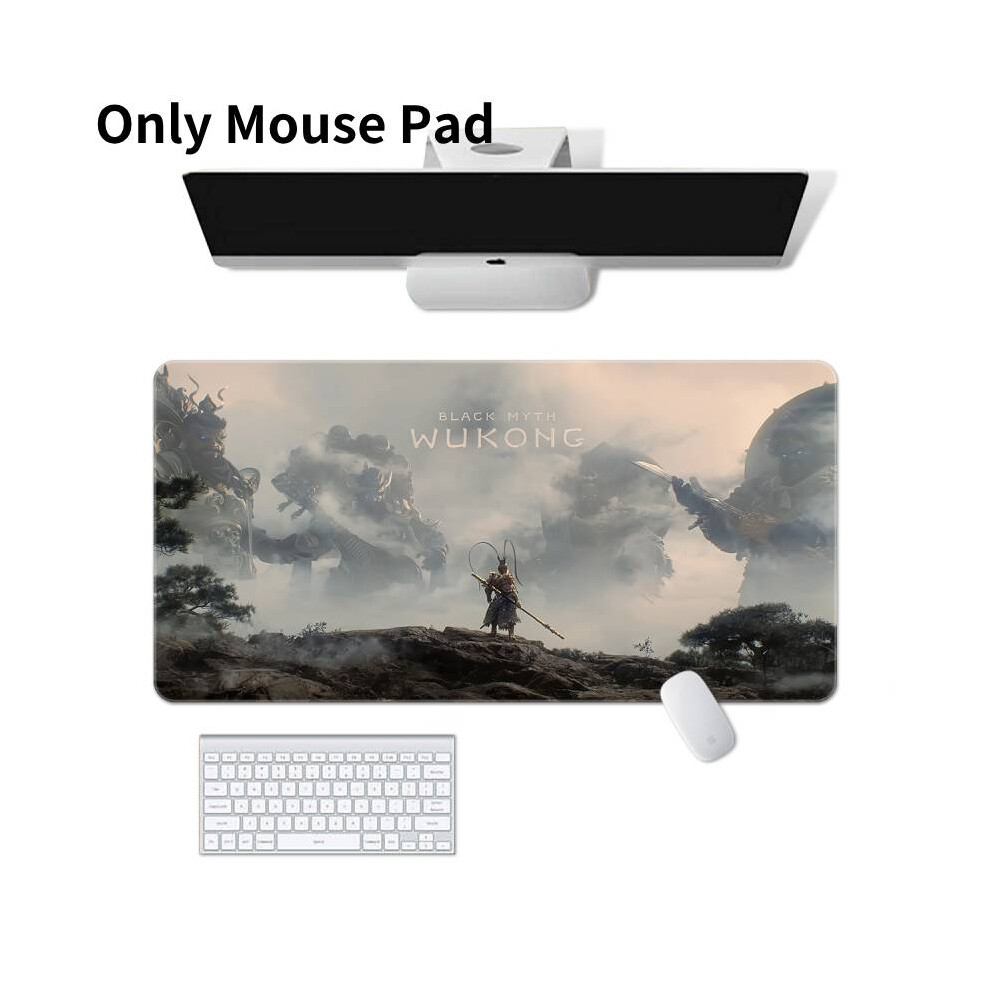 (Style S, 60*30*0.2cm/23.62*11.81*0.08in) Black Myth Wukong Computer Keyboard Mouse Pad Non Slip Gaming Esports Mat Gift