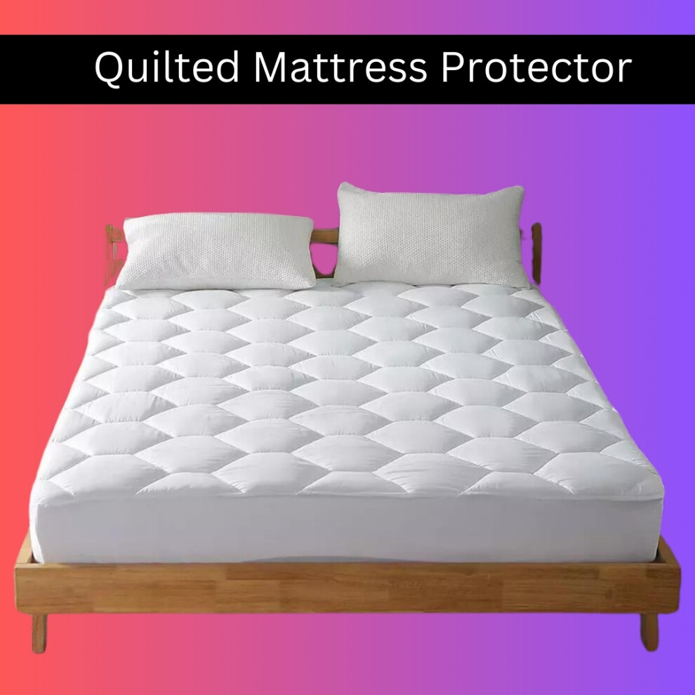 (Single) Quilted Mattress Protector Triple Filled Elasted