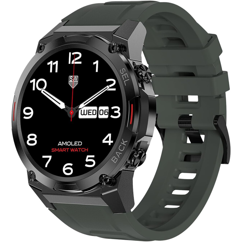 Chronus Smartwatch, 1.43" Amoled Military Smart Watches For Men(Answer/Make Call), 400Mah Ip68 Fitness Tracker With Heart Rate, Sleep Monitor With 6976919927964