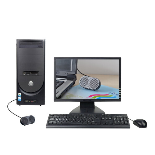 USB Mini Speaker Computer Speaker Powered Stereo Multimedia Speaker for Notebook Laptop PC(Black) 2