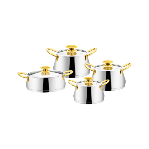 Rozi Azura Collection 8-piece Stainless Steel Cookware Set