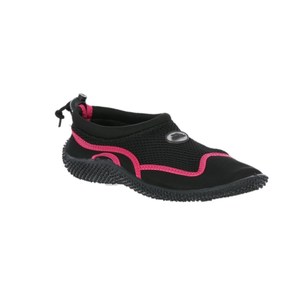 (12 UK, Black/Raspberry) Trespass Adults Unisex Paddle Aqua Swimming Shoe