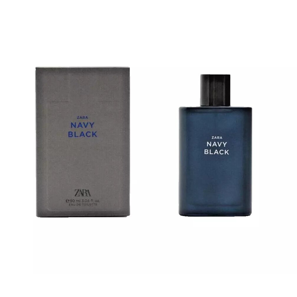 Zara Navy Eau De Toilette Men Perfume 3.04Oz - 90Ml Brand New Black
