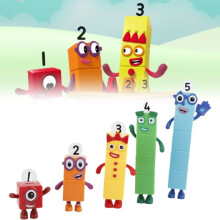 Numberblocks Character Building Blocks - 5-Piece PVC Educational Toy for Kids, Colorful Number Blocks for Early Math & Creative Play