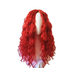 (Red) Descendants The Rise Of Red Women Wavy Wig Cosplay Headdress Show Decoration