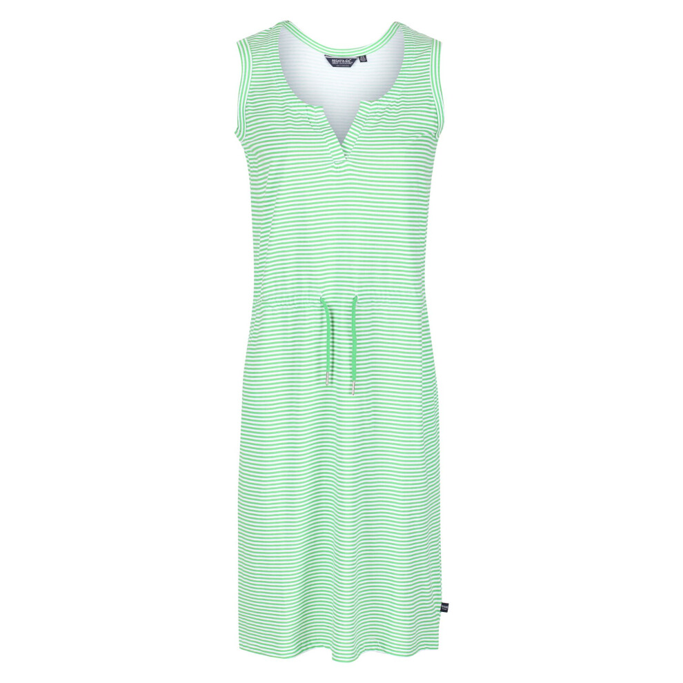 (20 UK, Vibrant Green/White) Regatta Womens/Ladies Fahari Stripe Shift Casual Dress