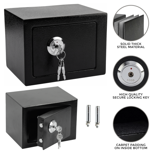 High Security Vault Lock Strong Metal Secure Home Office Safe Money Safety Box 2