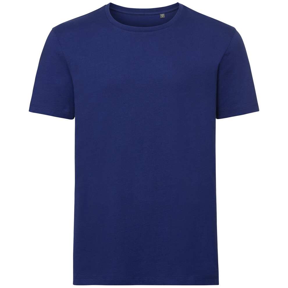 (L, Royal Blue) Russell Mens Organic T-Shirt