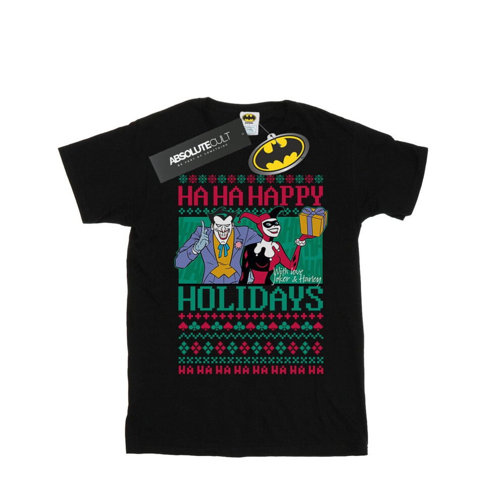 Joker And Harley Quinn Ha Ha Happy Holidays T-Shirt