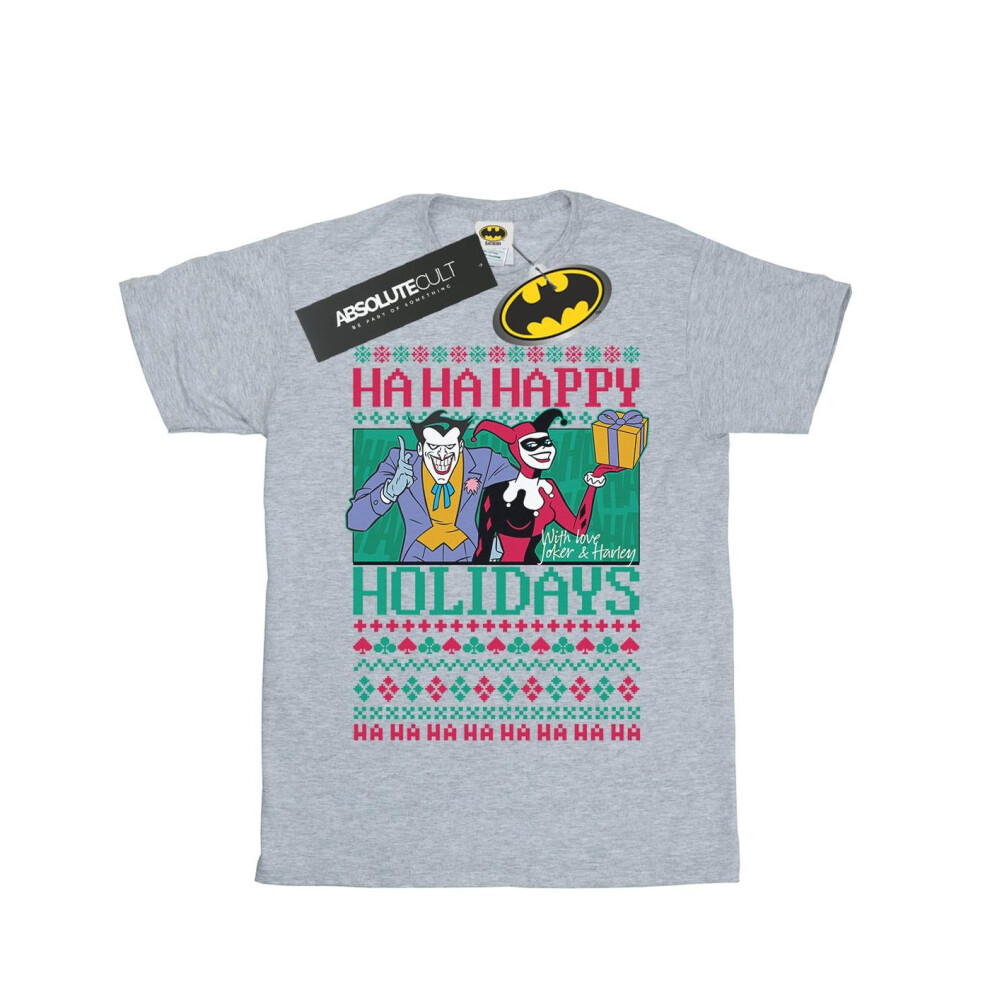 Joker And Harley Quinn Ha Ha Happy Holidays T-Shirt