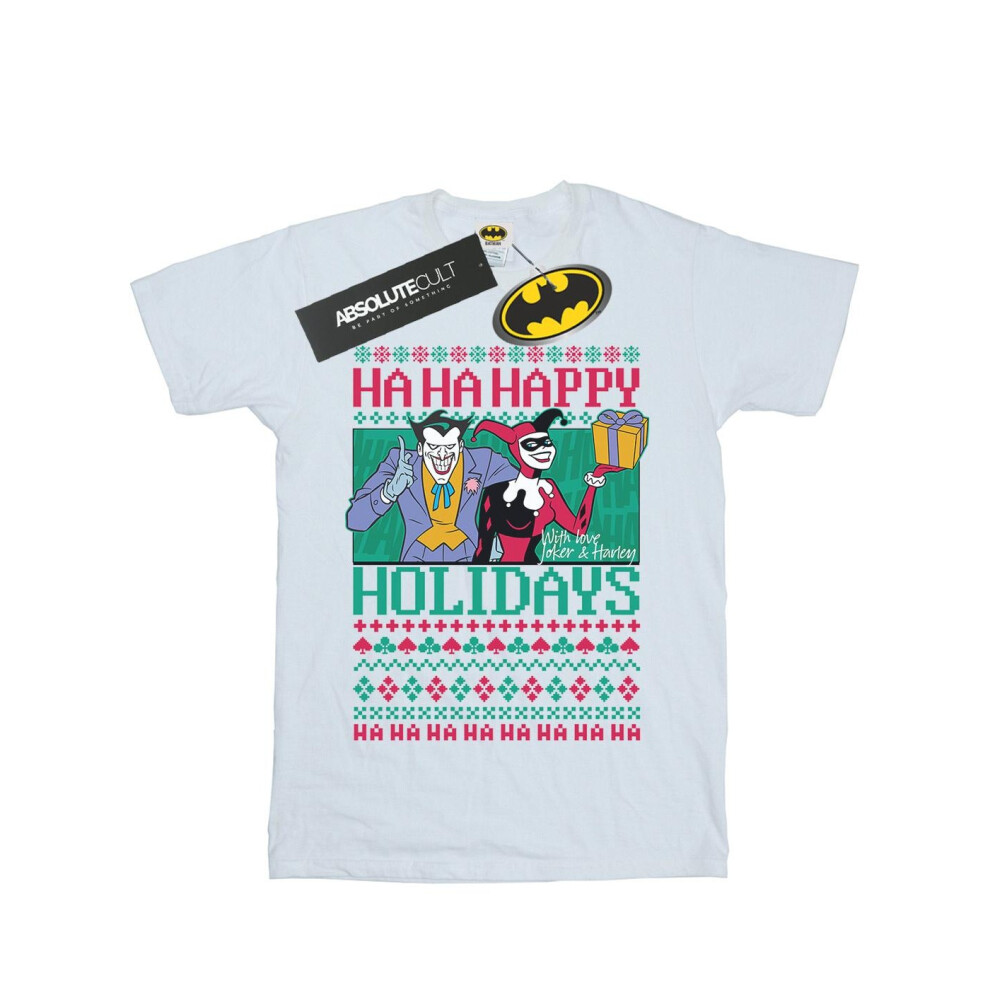 Joker And Harley Quinn Ha Ha Happy Holidays T-Shirt