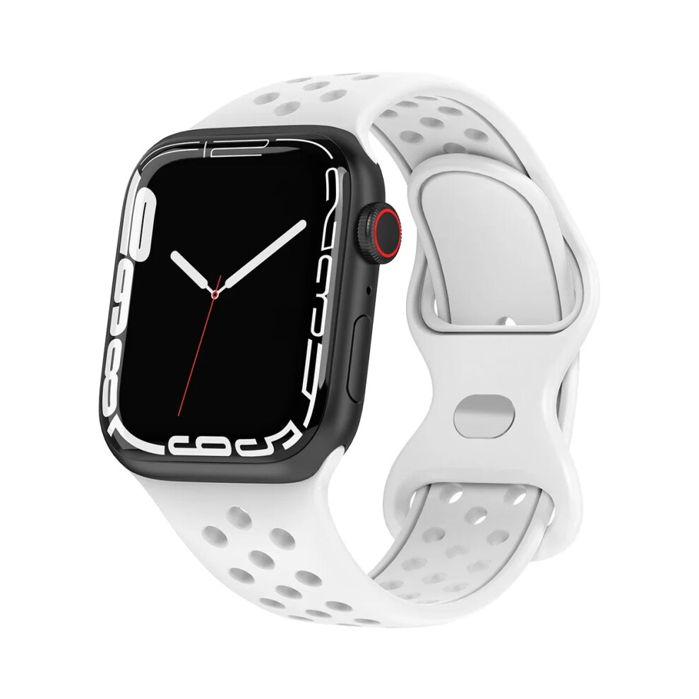 (, 38 40 41Mm) Strap For Apple Watch Correa Silicone Sports Bracelet Iwatch 8 Se 7 6 5 Ultra White 5607460262488