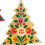 (Beige Multicoloured) Kashmiri Christmas Tree Wooden Decorations - Assorted 1