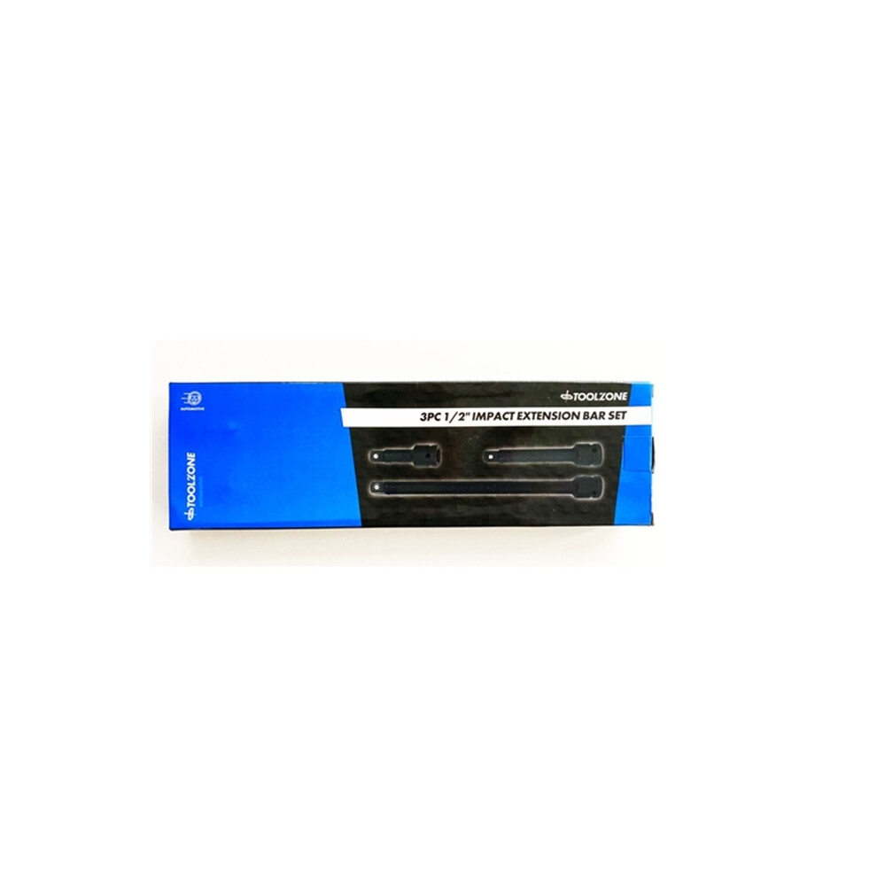 Impact Socket Extension Bar Set 1/2" Drive 75Mm 125Mm 250Mm Long Reach Bars Tool 5055143923148