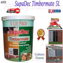 Timbermate 5L Exterior One Coat Fence Wood Paint Protects Green