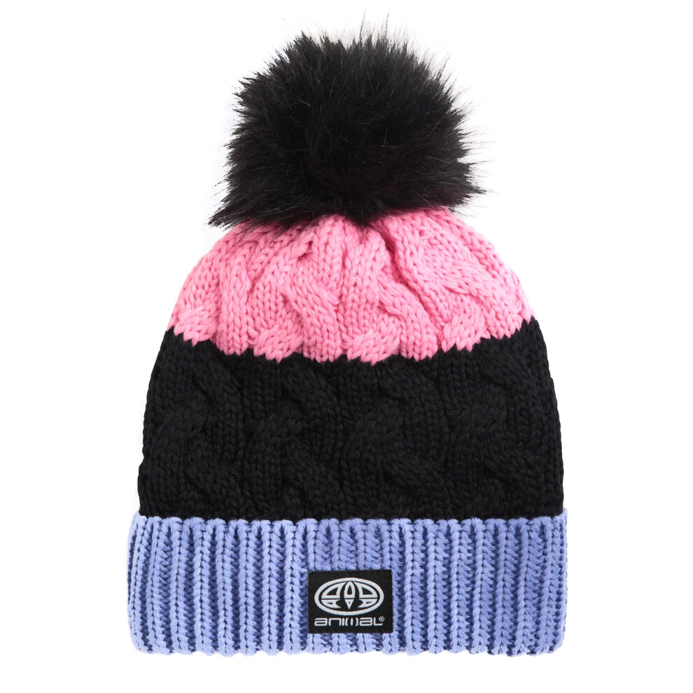 (M-L, Blue/Black/Pink) Animal Childrens/Kids Alex Recycled Beanie