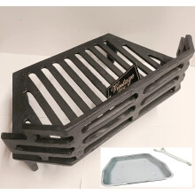 Vintage Decor 16" Victorian Cast Iron Fire Grate with Coal Saver Guard