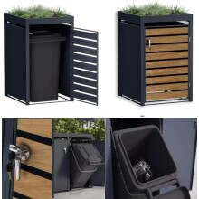 DWD® Single Wheelie Bin Hideaway with Plant Roof