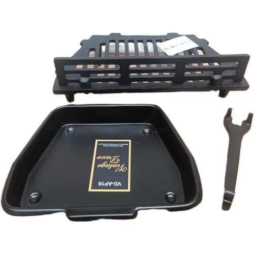 Vintage Decor® 16" Cast Iron Fire Grate with Guard with Ash Pan & Tool