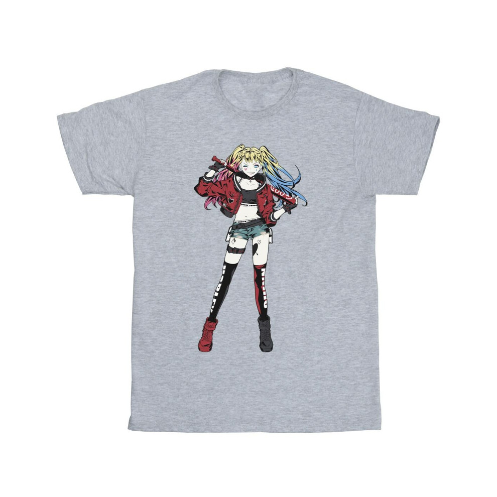 DC Comics Girls Harley Quinn Standing Pose Cotton T-Shirt