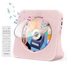 Portable CD Player with Bluetooth, Gueray Desktop CD Players for Home, Bulit-in Double HiFi Speakers, AUX&Headphone Jack, FM Radio Boombox with Remote