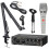 USB Audio interfaces Recording kit with audio interface, 48V handheld microphone and microphone suspension mount Support for PC recording, streaming 1
