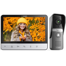 Wired Video Intercom System, 7 Inches Video Doorbell Camera with Monitor, Wired Video Door Phone HD Camera Kits Support Unlock, Monitoring, Dual-Way