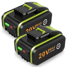 2 Pack 20V 5.0Ah Battery for Worx, ASUNCELL Li-ion Replacement Battery for Worx 20V WA3551, WA3551.1 WA3553 WA3553.2 WA3641 WG629E WG546E WU268