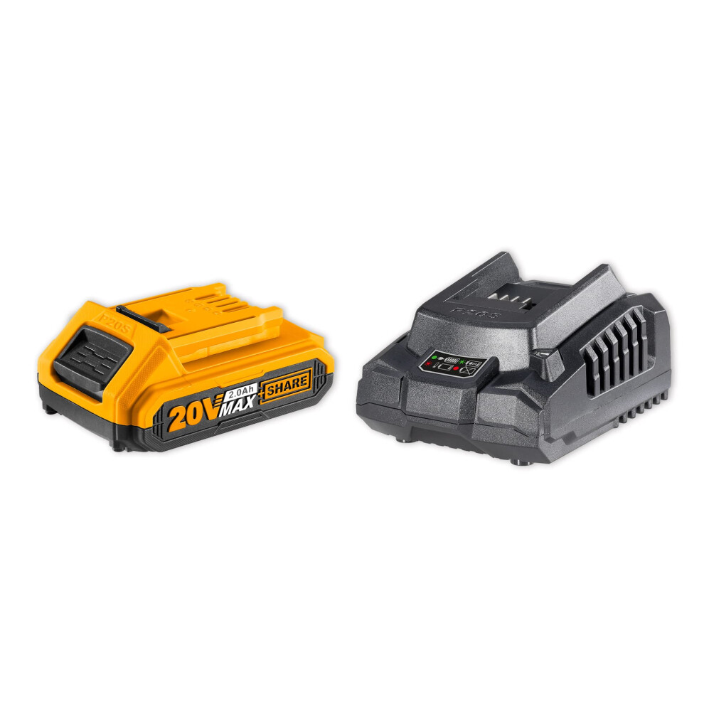 2.0Ah Battery And Charger Compatible With All Ingco 20V Lithium-Ion Power Tools Fbcli2012 5015769222643