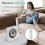 CD Player with Bluetooth 5.0, Protable CD Player for home, built-in dual Speaker/FM Radio/Timer, LCD Display, Dust Cover, Desktop CD Player Support 3
