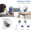 CD Player with Bluetooth 5.0, Protable CD Player for home, built-in dual Speaker/FM Radio/Timer, LCD Display, Dust Cover, Desktop CD Player Support 2