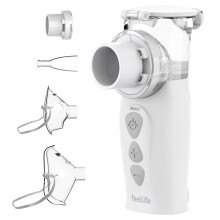 Air Pro VIII FEELLIFE Nebuliser - Silent, Handheld, Portable, Rechargeable Inhaler with AiMesh Technology for Adults & Kids, Home & Travel
