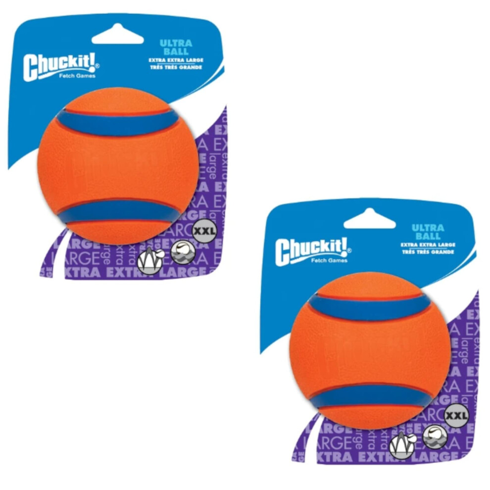 CHUCKIT Ultra Ball XXL - Toy for Dogs - Double Pack - 2 x 10 cm 1 Pack