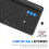 Universal Bluetooth Keyboard Multi-Device Built-In Cellphone Cradle Wireless Keyboard for Windows, iOS, Android, Computer Desktop Laptop Surface 4
