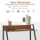 Homcom HOMCOM 2-Tier Storage Computer Workstation with Shelf, Metal Frame Walnut 6