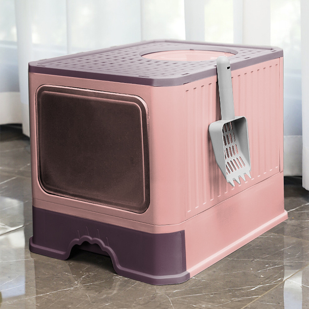 Large Cat Litter Box Easy Cleaning Cat Pan Drawer Cat Potty Tray Anti-Splashing